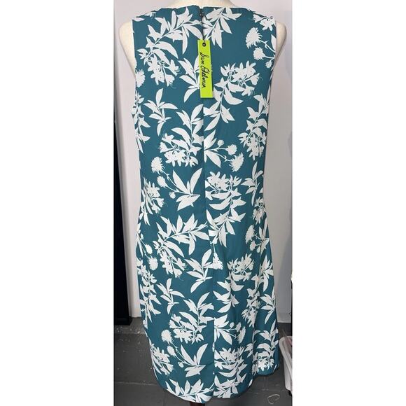 Sam Edelman Women's Floral Sleeveless Dress Round Neck, Teal , Size 10 NWT - Picture 3 of 9